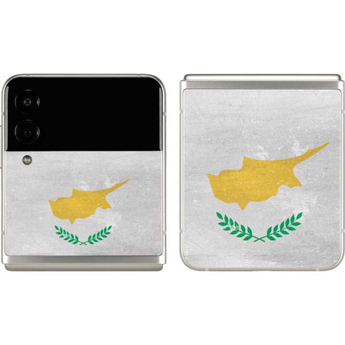 Cyprus Flag Distressed Galaxy Z Flip3 5G Skin